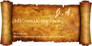 Jánosik Adrienn névjegykártya